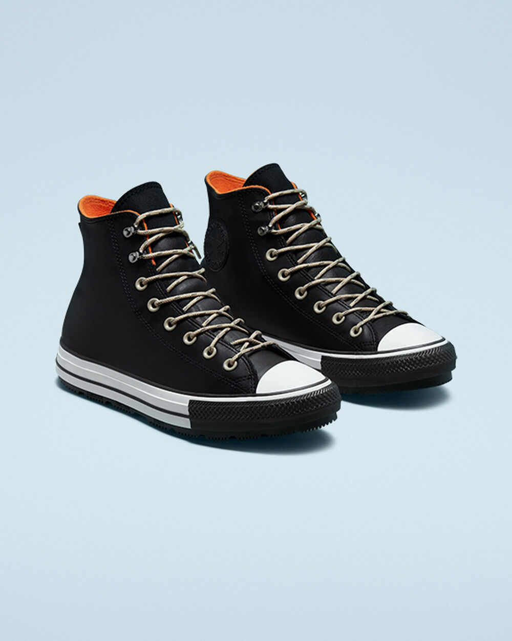 Botas de Invierno Converse Chuck Taylor All Star Mujer Negras Blancas Negras | Uruguay-09143