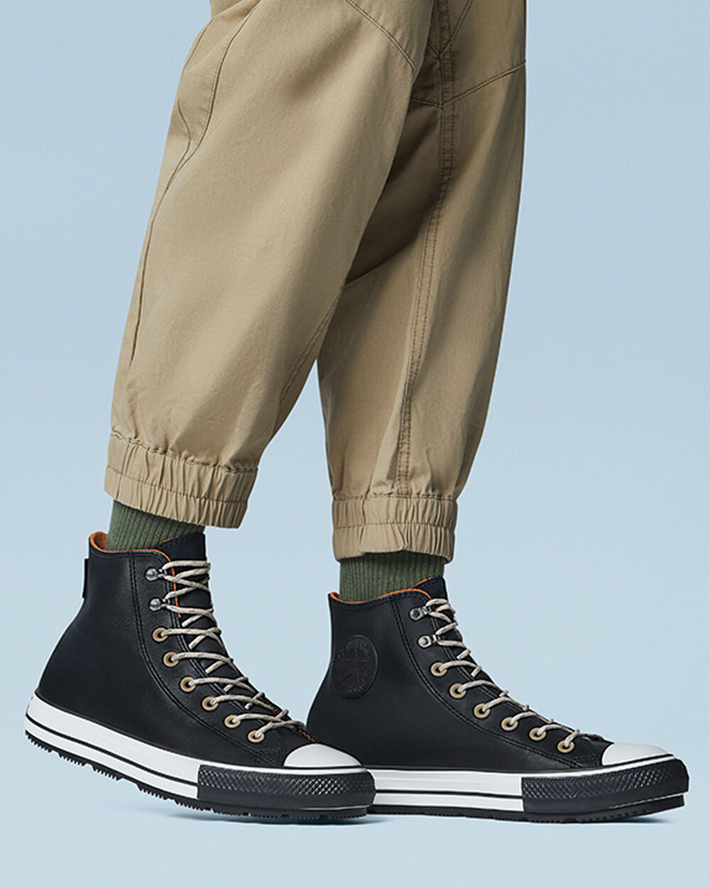 Botas de Invierno Converse Chuck Taylor All Star Mujer Negras Blancas Negras | Uruguay-09143