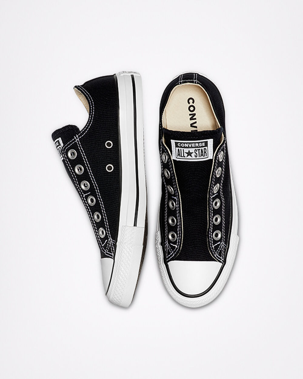 Slip On Converse Chuck Taylor All Star Hombre Negras Blancas Negras | Uruguay-32675
