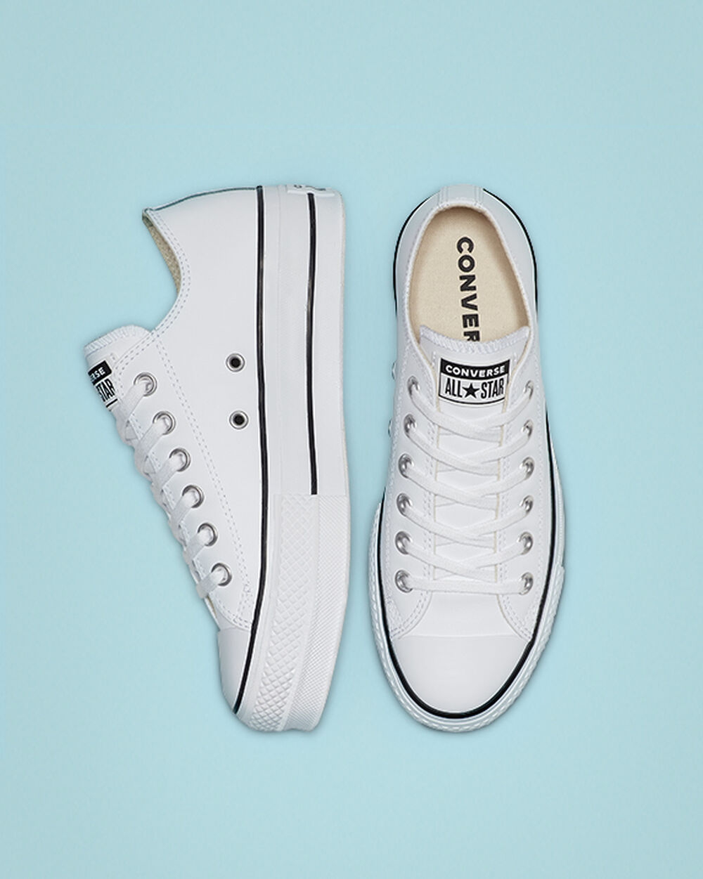 Zapatillas Converse Chuck Taylor All Star Mujer Blancas Negras Blancas | Uruguay-41296