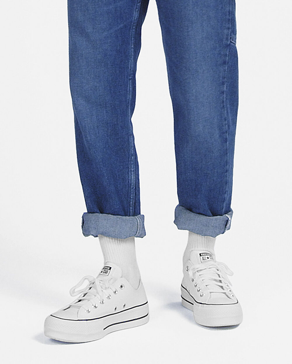 Zapatillas Converse Chuck Taylor All Star Mujer Blancas Negras Blancas | Uruguay-41296