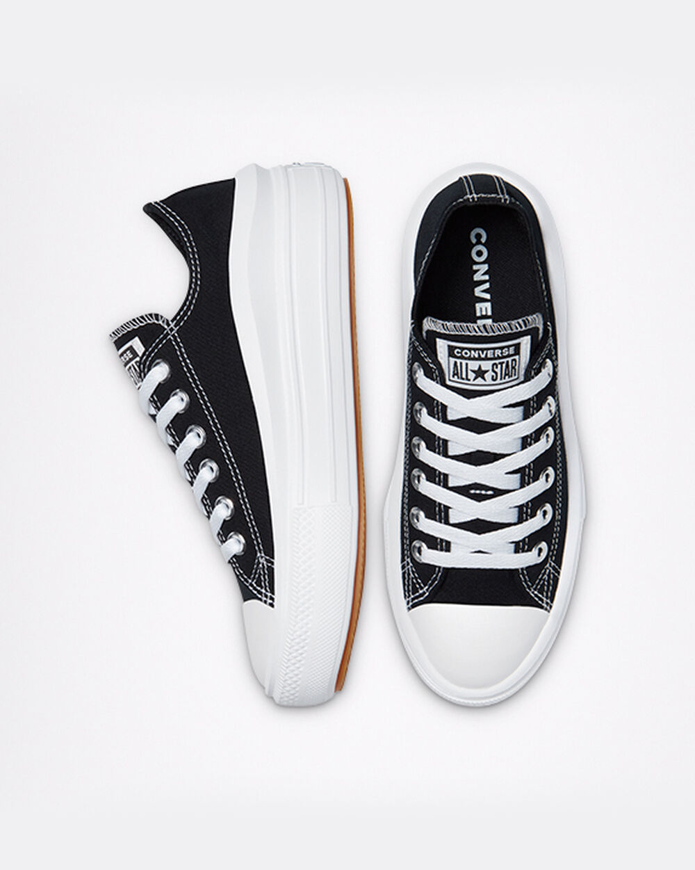 Zapatillas Converse Chuck Taylor All Star Move Mujer Negras Blancas | Uruguay-75428