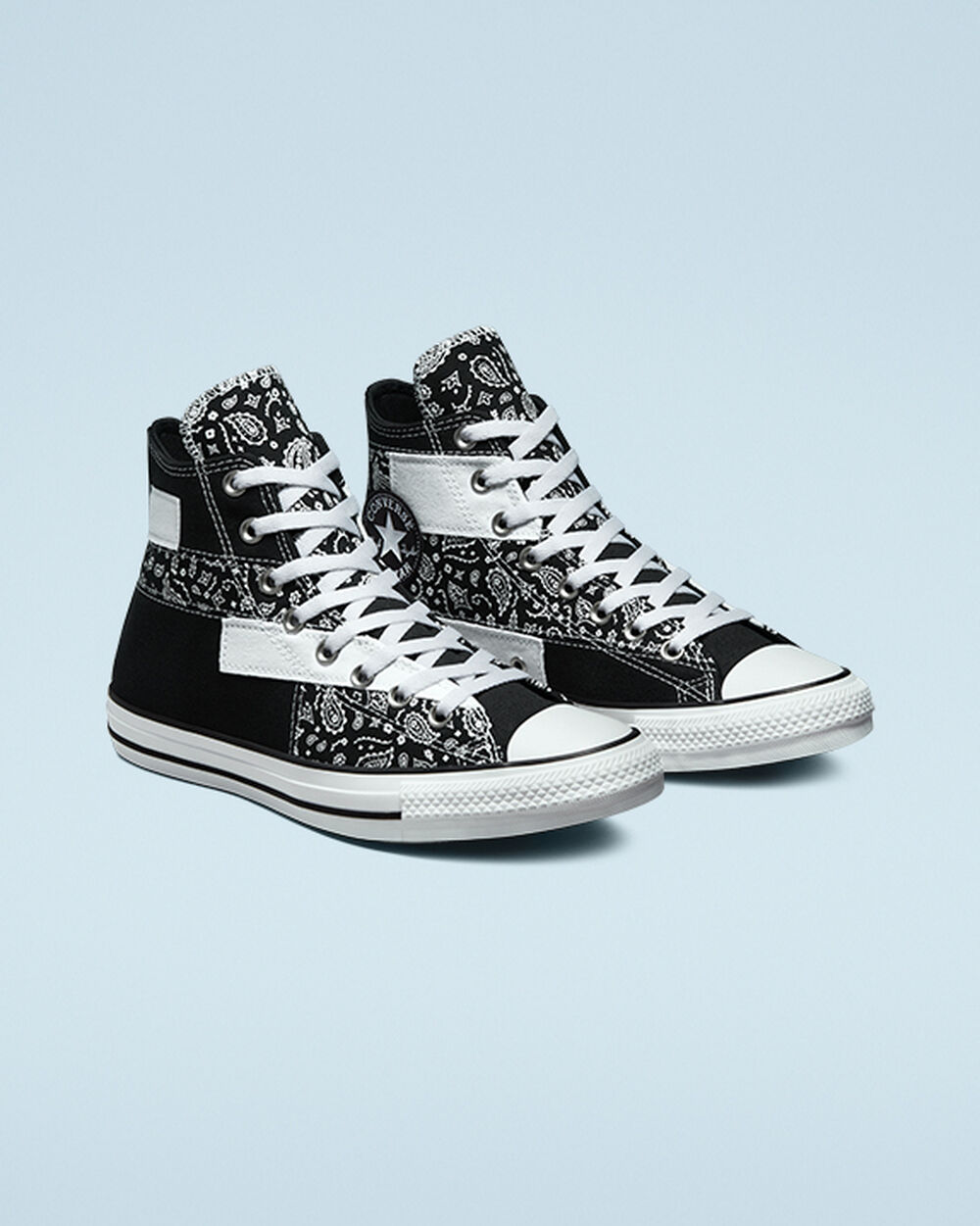 Zapatillas Converse Chuck Taylor All Star Mujer Negras Blancas Negras | Uruguay-87194