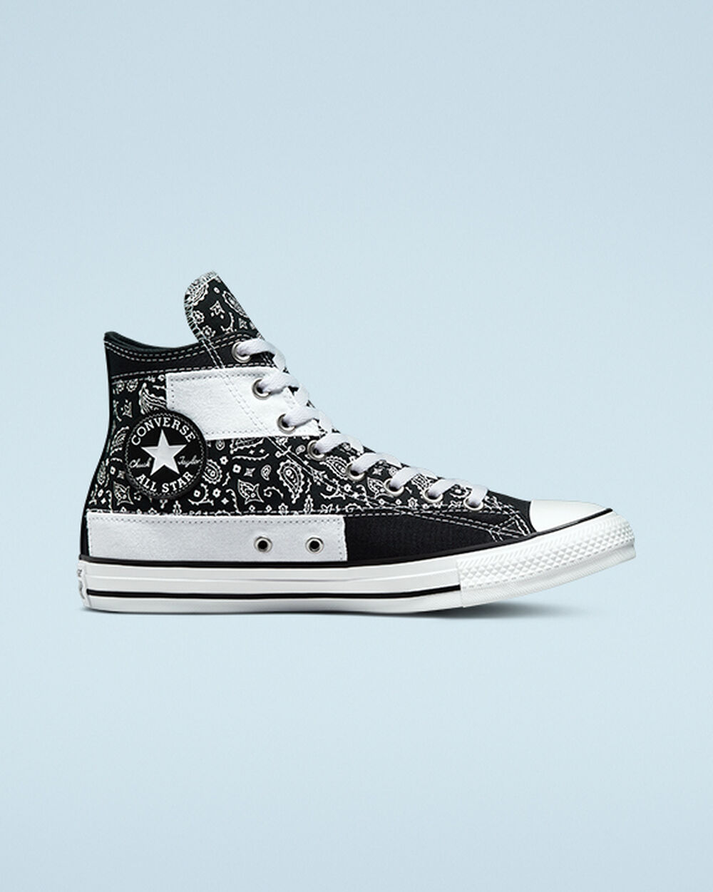 Zapatillas Converse Chuck Taylor All Star Mujer Negras Blancas Negras | Uruguay-87194