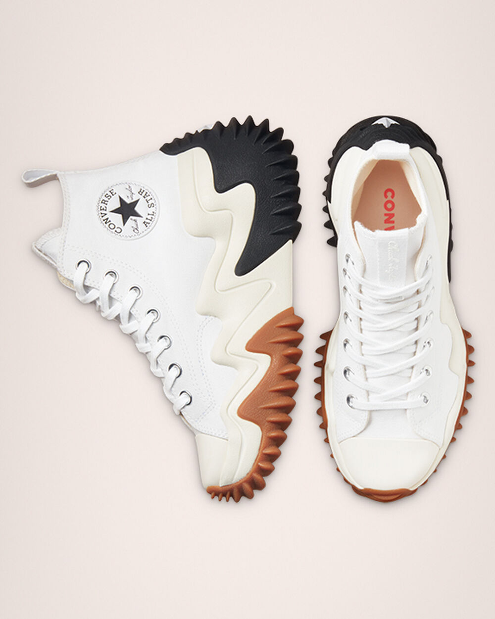 Zapatillas Converse Run Star Motion Hombre Blancas Negras Naranjas | Uruguay-28940